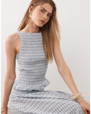ASOS Shirred Tank Top - Gray