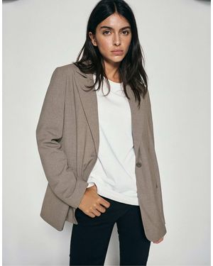 Pull&Bear – basic-blazer - Natur