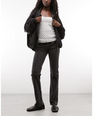 Cheap Monday Jeans mit niedriger leibhöhe und bootcut - Schwarz