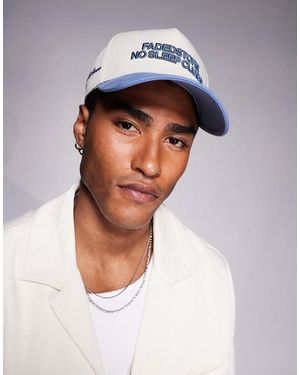 Faded Store Nsc Text Contrast Peak Cap - White