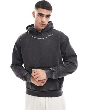 PacSun Forever Embroidered Script Hoodie - Gray