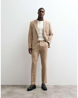 ASOS Flexmax Skinny Suit Trousers - Natural