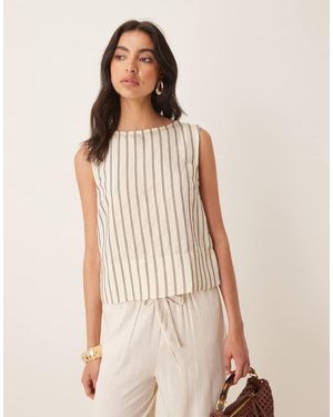 ASOS Gestreepte Tanktop - Naturel