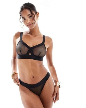 DKNY Mesh Bralette - Black