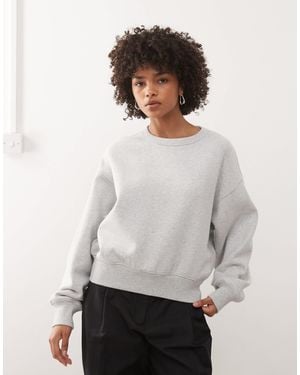Weekday Oversized Boxy Fit Sweatshirt - Grey