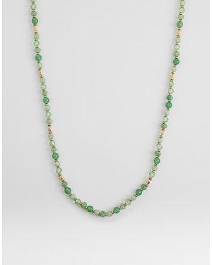 Accessorize Collana Con Perline Verdi - Metallizzato