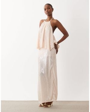 South Beach Sequin Maxi Skirt - Natural