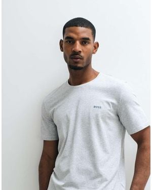 BOSS Co-Ord T-Shirt With Chest Logo - White