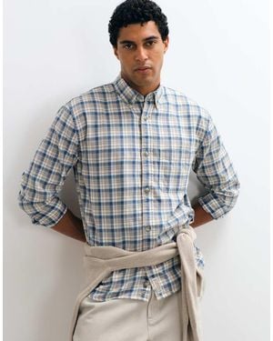 Abercrombie & Fitch Oversized Flannel Shirt - Grey