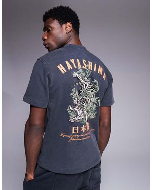 River Island Japanese Back Print T-shirt Co-ord - Blue