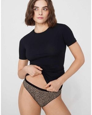 Tezenis Printed Cotton Brazilian Briefs - Blue