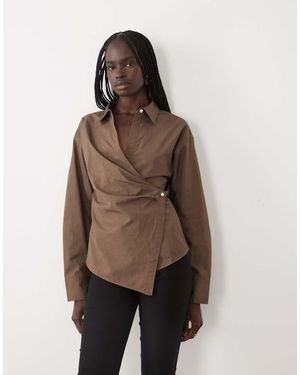 ARKET Blusa Avvolgente - Neutro