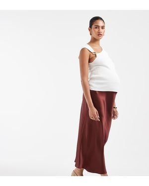 ASOS Asos Design Maternity Gonna Maxi Sbieca - Bianco