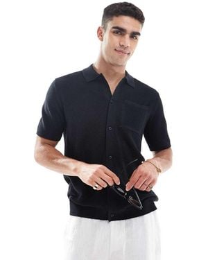 River Island Gehaakt Overshirt - Blauw