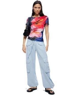 Desigual Printed Short-Sleeve T-Shirt - Blue