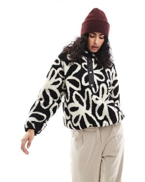 ONLY Button Down Borg Fleece - White