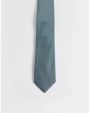 ASOS Oval Geometric Tie - Blue