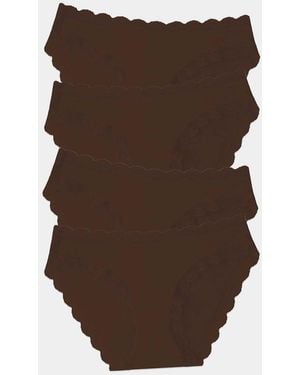 Stripe & Stare The Original Knicker Four Pack - Brown