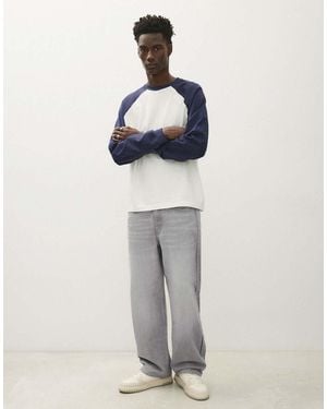 Bershka Loose Fit Jeans - White