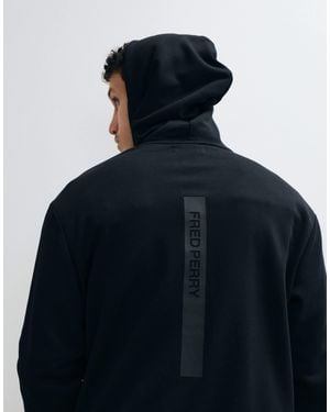 Fred Perry Sweat-shirt à capuche réfléchissant - Bleu
