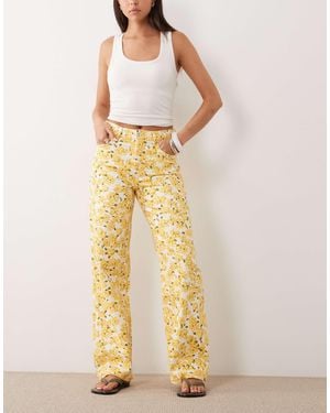 Mango – amalfi – straight jeans aus 100% baumwolle - Natur