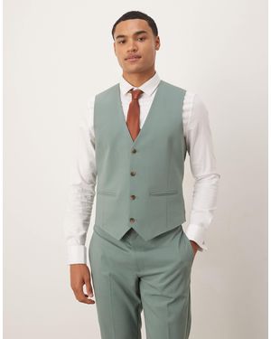 ASOS Skinny Suit Waistcoat - Green