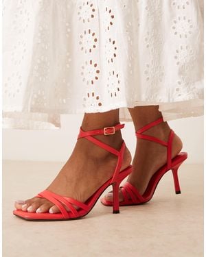 ASOS Honey Mid Heeled Sandal - Orange