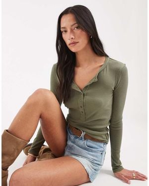 Free People Jamie Henley Long Sleeve Top - Green