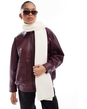 ASOS Bufanda De Punto De -Beis Neutro - Morado
