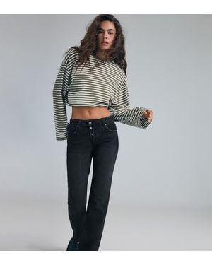 Stradivarius Tall Jeans Slim Dritti - Nero