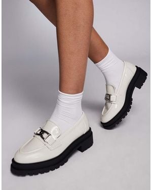 River Island Mocasines Con Suela Gruesa De -Blanco
