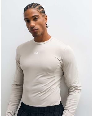 Jack & Jones Sportieve Basislaag Jersey T-Shirt Met Lange Mouwen - Grijs