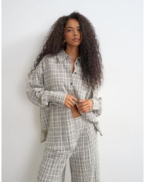 TOPSHOP Kombiteil-hemd - Grau