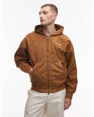 Timberland Bomber Scuro Con Cappuccio - Marrone