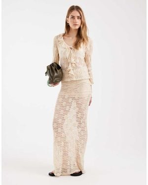 ONLY Lace Skirt Co-ord - Natural