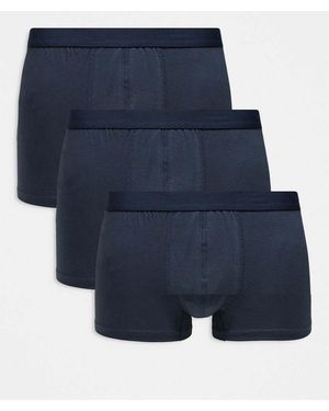 New Look Pack De 3 Calzoncillos De - Azul
