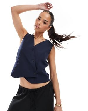 ONLY Asymmetric Detail Waistcoat - Blue