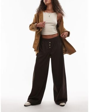 ASOS Pull On Tailored Trouser - Brown