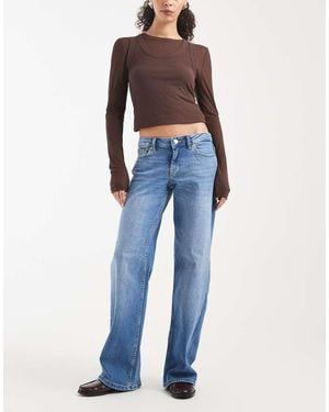 ONLY Judy Low Rise Wide Leg Jeans - Blue