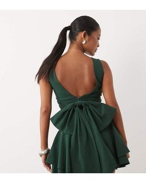 TFNC London Vestito Corto Skater - Verde