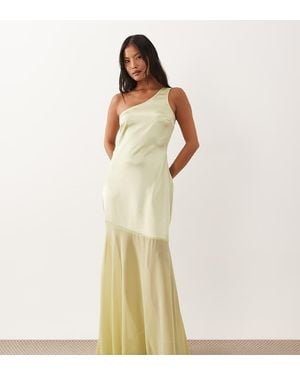 TFNC London Vestito Lungo Monospalla - Bianco