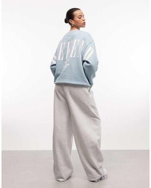 ASOS Weekend Collective Icon Sweatshirt With Stacked Logo - White