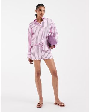ASOS Gestreepte Micro Hardloopshort - Roze