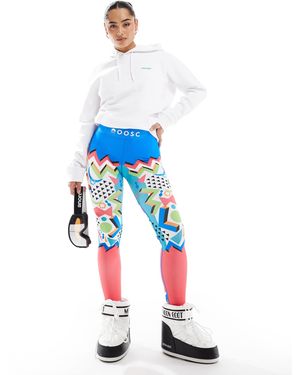 OOSC – nuts cracker – bunte ski-baselayer-leggings für damen - Blau