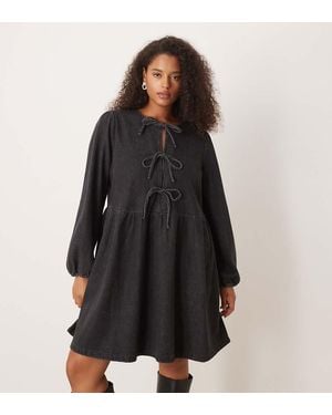 Nobody's Child Eden Denim Mini Dress - Black