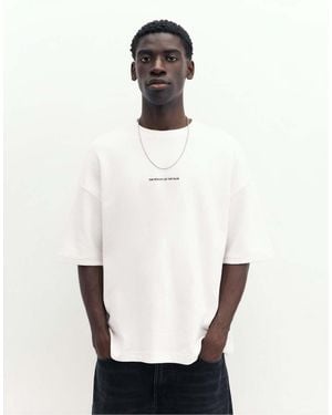Pull&Bear Interlock Photographic Heavyweight T-shirt - White