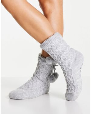 Loungeable – kuschelige stricksocken - Weiß