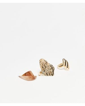 ALDO Tortoise Multi 3 Ring Set - White