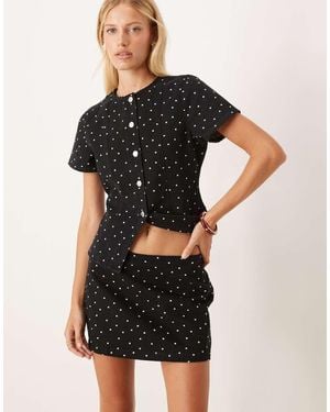 ASOS Clean Denim Micro Skirt - Black