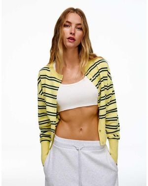 Bershka Vest Met Ronde Hals En Knoopsluiting - Geel